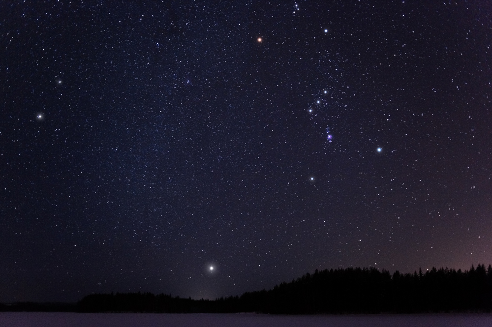 Orion-Canis-e-Sirius-Il-cielo-notturno-con-Orsa-Minore